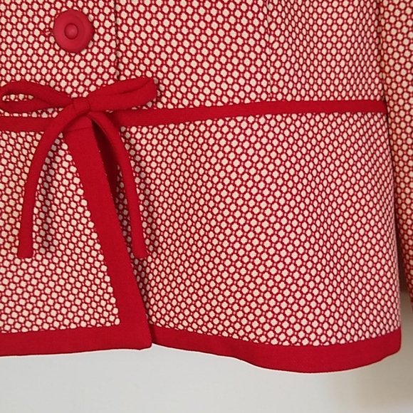 K Petite Collection Red & White Blazer 10P - Picture 7 of 8